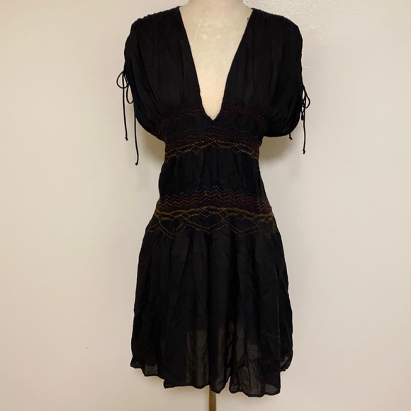 Free People Black Boho Dress SP - Picture 5 of 8